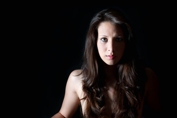 Naklejka premium Sinnliches Portrait einer schönen jungen Frau