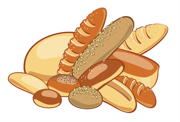 Bread. Vector illustration