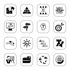 Business strategy icons - BW series