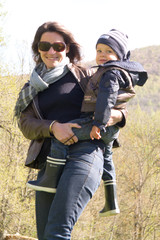 Fototapeta premium Maman et son fils