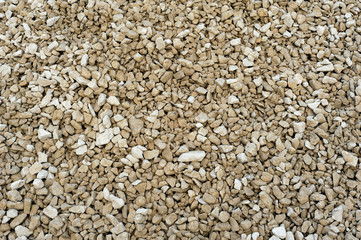 Middle fraction of crushed stones material texture