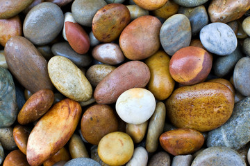 wet colored stones background