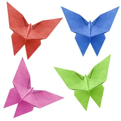 Crédence de cuisine en verre imprimé Animaux géométriques Origami papillon Recycler Papercraft