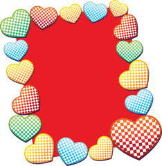 Забавная детская рамка из сердечек