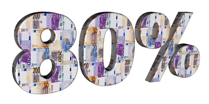 3D Geldschrift - 80 %