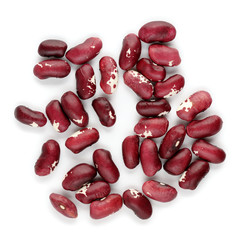 Pile of beans isolated on white background