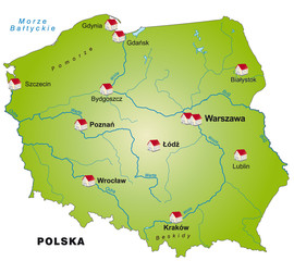 Polen als Internetkarte