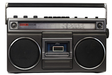 Cassette deck with radio and recorder