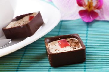 Coffee and chocolate candy