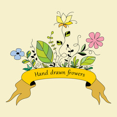 Hand drawn flowers 1 (color)