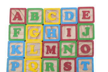 Wooned cubes alphabet