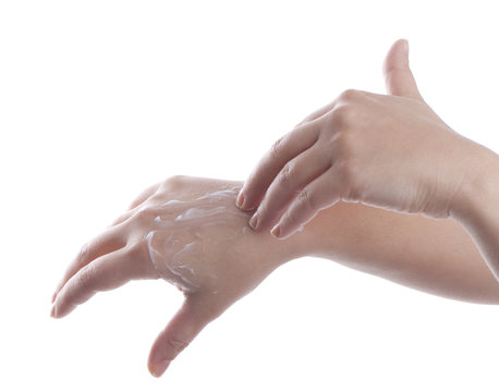 Hand cream applying