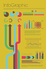 Obraz premium Retro infographic with elements