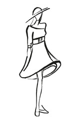 Fashion dressed woman