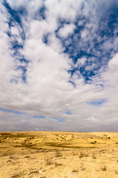 Desert with a blue sky