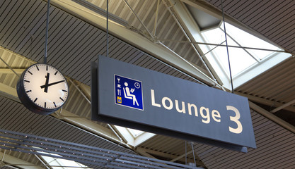 Obraz premium Sign for airline lounge