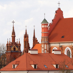 Fototapeta premium St. Anne's and Bernardinu Church in Vilnius, Lithuania