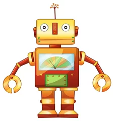 Deurstickers Robot © GraphicsRF
