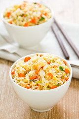 Fried rice with prawn and crab