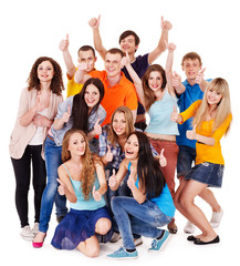 Obraz premium Group people isolated.