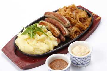 sausage with cabbage