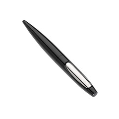 Black allpoint pen on the back supported isolated