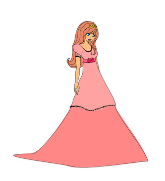 Beautiful princess - doodle