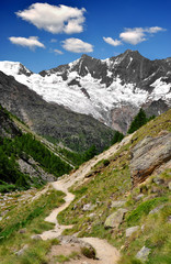 Fototapeta na wymiar The Mischabel group - Swiss alps