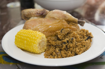 Plated chicken