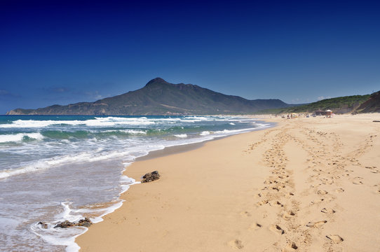 Sardegna, Buggerru, spiaggia di San Nicolao, vista di Portixeddu