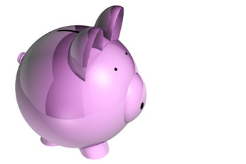 Pink piggy bank