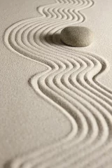 Printed kitchen splashbacks Stones in the sand Zen stone
