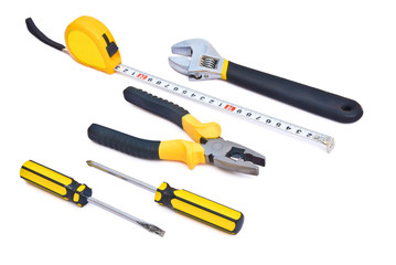 Fototapeta premium tool kit accessories with clipping path