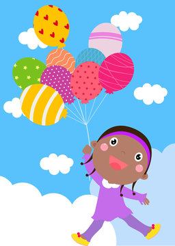little girl and balloon