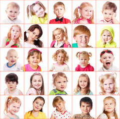 children isolated on white