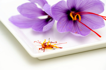 Saffron Flowers And Stamens