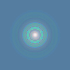 Turquoise circles being designed