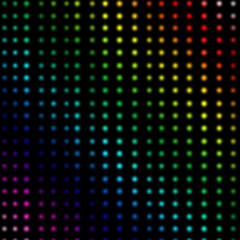 Multicolored dots forming lines