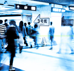 passenger at subway station