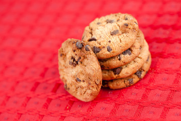 Five cookies laid out together