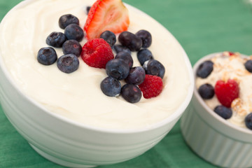 Bowl of cream of fruits