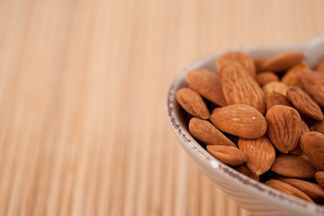 Roasted almonds in a bowl