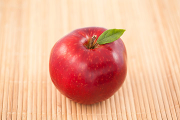 Apple on a tablecloth