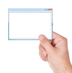Computer window in hand