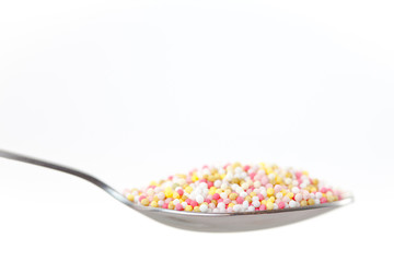 Sprinkles in a spoon