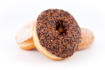 Doughnuts piled up together