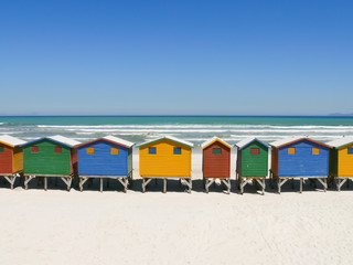 kunterbunte Badehäuschen