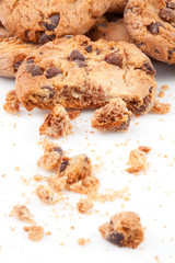 Close up of cookies piled up together