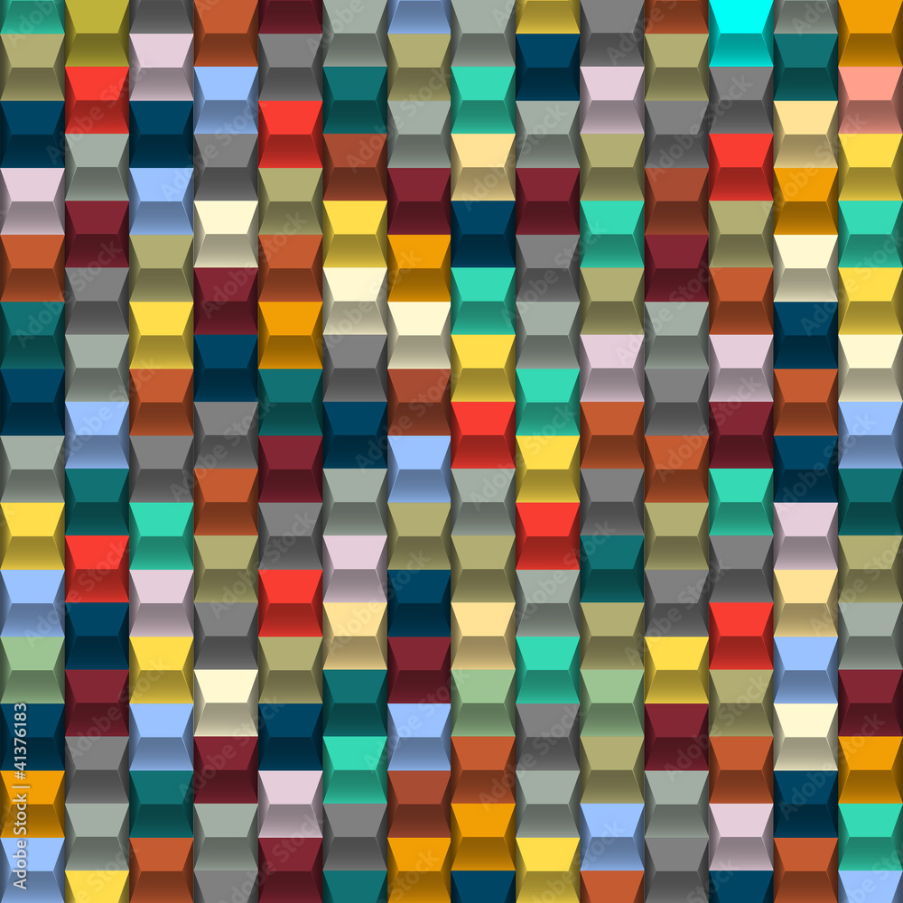 Wall mural colorful background with blocks structure