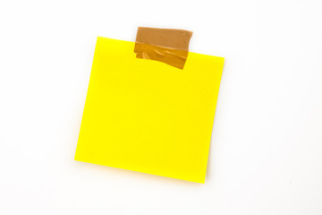 Sticky note with adhesive tape